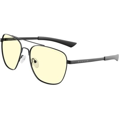 GUNNAR Lunettes pour ordinateur – Mustang, onyx, verres ambrés – Blocage de la lumière bleue et antireflet - Publicité GUNNAR Lunettes pour ordinateur – Mustang, onyx, verres ambrés – Blocage de la lumière bleue et antireflet - Publicité