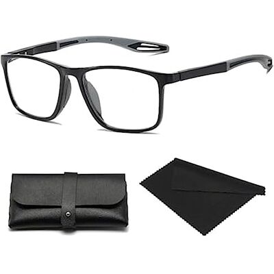 HEDUSA Lunettes de sport ultra-légères anti-lumière bleue pour hommes, presbytes, lunettes de lecture pour le cyclisme, lunettes de lecture à double focale (3,5 x, Noir) - Publicité HEDUSA Lunettes de sport ultra-légères anti-lumière bleue pour hommes, presbytes, lunettes de lecture pour le cyclisme, lunettes de lecture à double focale (3,5 x, Noir) - Publicité