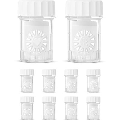 SPORTS WORLD VISION Étuis à lentilles de Contact (10 pièces) Conteneur de Nettoyage de lentilles de Contact de Type Baril Standard pour Un Usage Quotidien - Publicité SPORTS WORLD VISION Étuis à lentilles de Contact (10 pièces) Conteneur de Nettoyage de lentilles de Contact de Type Baril Standard pour Un Usage Quotidien - Publicité