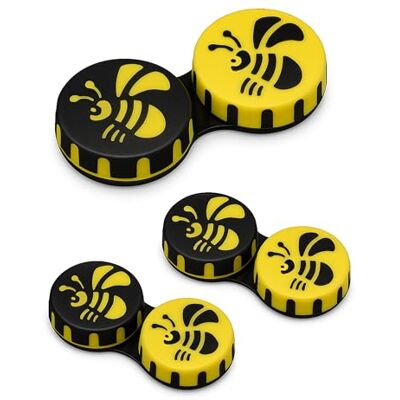 Vision Étuis à lentilles Contact saisonniers & Amusants 3PC Jolies boîtes de Rangement de Voyage avec Couvercle à vis pour lentilles de Contact Abeille Marquage G/D sur Le Contenant - Publicité Vision Étuis à lentilles Contact saisonniers & Amusants 3PC Jolies boîtes de Rangement de Voyage avec Couvercle à vis pour lentilles de Contact Abeille Marquage G/D sur Le Contenant - Publicité