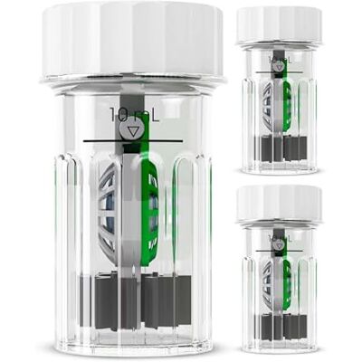 Vision Étui pour lentilles de contact au peroxyde d'hydrogène (3 pièces) Évent intégré au capuchon Étui de protection universel, récipient de nettoyage de lentilles de contact en forme de baril - Publicité Vision Étui pour lentilles de contact au peroxyde d'hydrogène (3 pièces) Évent intégré au capuchon Étui de protection universel, récipient de nettoyage de lentilles de contact en forme de baril - Publicité