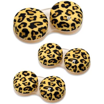 SPORTS WORLD VISION Étuis à lentilles de Contact OptiCool, Lot de 3 pièces Boîte à lentilles de Contact au Design Léopard – Porte-Solution de Contact à Visser, Style identique sur Commande - Publicité SPORTS WORLD VISION Étuis à lentilles de Contact OptiCool, Lot de 3 pièces Boîte à lentilles de Contact au Design Léopard – Porte-Solution de Contact à Visser, Style identique sur Commande - Publicité