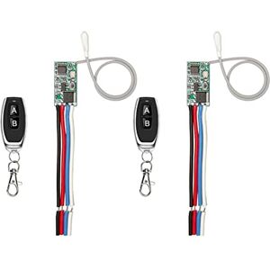 Beelooom 2X 433Mhz DC 3.6-24V 1CH Relais Sans Télécommande Commutateur Mini Module avec Émetteur pour Lampe à LED Lumière DIY, Type B - Publicité Beelooom 2X 433Mhz DC 3.6-24V 1CH Relais Sans Télécommande Commutateur Mini Module avec Émetteur pour Lampe à LED Lumière DIY, Type B - Publicité