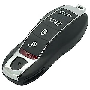 BROVACS Coque de rechange + clé vierge vierge non découpée compatible avec Porsche Macan Boxster Cayenne 4 boutons Télécommande intelligente sans clé PG923B - Publicité BROVACS Coque de rechange + clé vierge vierge non découpée compatible avec Porsche Macan Boxster Cayenne 4 boutons Télécommande intelligente sans clé PG923B - Publicité