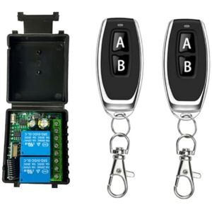 Fangxuee 433 MHz Remote Contrôle DC6V-30V Récepteur de Relais 2CH avec Télécommande pour le Contrôle de la Lumière de la Porte de Garage - Publicité Fangxuee 433 MHz Remote Contrôle DC6V-30V Récepteur de Relais 2CH avec Télécommande pour le Contrôle de la Lumière de la Porte de Garage - Publicité