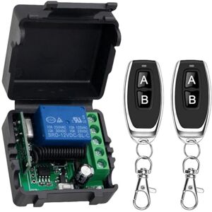 BAIFULAI Interrupteur à télécommande sans fil, 5 V, 12 V, 24 V, 30 V, avec 2 télécommandes, 1 canal de relais de commande radio, récepteur de relais de porte de garage, télécommande universelle, contrôleur de - Publicité BAIFULAI Interrupteur à télécommande sans fil, 5 V, 12 V, 24 V, 30 V, avec 2 télécommandes, 1 canal de relais de commande radio, récepteur de relais de porte de garage, télécommande universelle, contrôleur de - Publicité