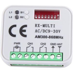 Lafeier Télécommande universelle RX multi fréquence 300-868 MHz récepteur 2 canaux 12 V 24 V module relais porte de garage 433,92 MHz 868 MHz - Publicité Lafeier Télécommande universelle RX multi fréquence 300-868 MHz récepteur 2 canaux 12 V 24 V module relais porte de garage 433,92 MHz 868 MHz - Publicité