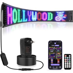 Qnoavve Grand panneau LED programmable, 92 x 19 cm, panneau de magasin LED d'intérieur flexible 12 V avec télécommande, contrôle par application Bluetooth, motif de texte personnalisé, affichage numérique - Publicité Qnoavve Grand panneau LED programmable, 92 x 19 cm, panneau de magasin LED d'intérieur flexible 12 V avec télécommande, contrôle par application Bluetooth, motif de texte personnalisé, affichage numérique - Publicité