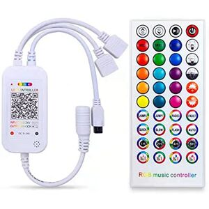 PURPLLE ContrôLeur LED Bluetooth DC5-24V + 40 Touches TéLéCommande APP ContrôLe et Synchronisation de la Musique RVB IR RF pour 5050 3528 LumièRe LED RVB - Publicité PURPLLE ContrôLeur LED Bluetooth DC5-24V + 40 Touches TéLéCommande APP ContrôLe et Synchronisation de la Musique RVB IR RF pour 5050 3528 LumièRe LED RVB - Publicité