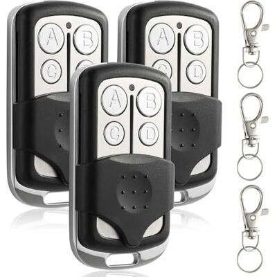beseloa Telecommande Universelle Portail Compatible 433 MHz pour porte de garage, Télécommande Portail Garage sans Fil à 4 Boutons pour Porte de Garage et Voiture 3 Pièces - Publicité beseloa Telecommande Universelle Portail Compatible 433 MHz pour porte de garage, Télécommande Portail Garage sans Fil à 4 Boutons pour Porte de Garage et Voiture 3 Pièces - Publicité