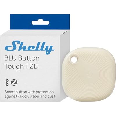 Shelly BLU Button Tough 1 ZB Ivoire – Bouton de Domituque Zigbee et Bluetooth; Télécommande dispositifs, scènes intelligents; Multi-clic, IP64, Cryptage robuste, Commande à distance app - Publicité Shelly BLU Button Tough 1 ZB Ivoire – Bouton de Domituque Zigbee et Bluetooth; Télécommande dispositifs, scènes intelligents; Multi-clic, IP64, Cryptage robuste, Commande à distance app - Publicité