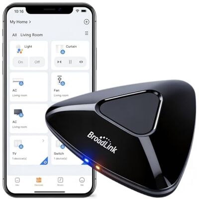broadlink RM MAX Hub Domotique, Télécommande Universelle Wi-Fi & BLE pour Appareils IR/RF, Compatible Alexa & Google Home, Installation Facile, Hub RF pour TV, Climatisation, Stores (Carrée) - Publicité broadlink RM MAX Hub Domotique, Télécommande Universelle Wi-Fi & BLE pour Appareils IR/RF, Compatible Alexa & Google Home, Installation Facile, Hub RF pour TV, Climatisation, Stores (Carrée) - Publicité