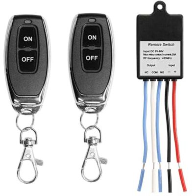 QIACHIP Interrupteur Sans Fil 12 V Avec Télécommande, Récepteur Relais 5 V/12 V/24 V, Mini Relais Pour Plafonniers, Lampes de Décoration de Noël - Publicité QIACHIP Interrupteur Sans Fil 12 V Avec Télécommande, Récepteur Relais 5 V/12 V/24 V, Mini Relais Pour Plafonniers, Lampes de Décoration de Noël - Publicité
