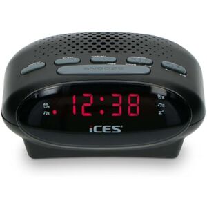 iCES Lenco ICR-210BK Reveil, Radio Réveil FM, Tuner PLL-FM, Haut-parleurs intégrés, Radio-réveil, écran LED, Double Alarme, Fonction Snooze, Noir - Publicité iCES Lenco ICR-210BK Reveil, Radio Réveil FM, Tuner PLL-FM, Haut-parleurs intégrés, Radio-réveil, écran LED, Double Alarme, Fonction Snooze, Noir - Publicité