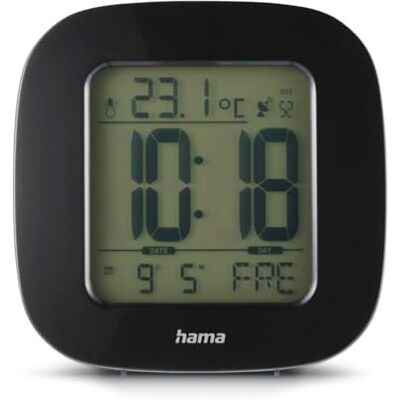 Hama Reveil Numérique LDC (Mini Réveil Radio-Piloté DCF, Alarme avec Acceleration, Snooze, Date, Température, Rétroéclairage LED Bleu, Réveil de Voyage Compact, Horloge de Bureau) Noir - Publicité Hama Reveil Numérique LDC (Mini Réveil Radio-Piloté DCF, Alarme avec Acceleration, Snooze, Date, Température, Rétroéclairage LED Bleu, Réveil de Voyage Compact, Horloge de Bureau) Noir - Publicité