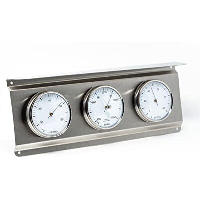 Fischer 827-01, station météo d'extérieur, acier inox, Made in Germany - Publicité Fischer 827-01, station météo d'extérieur, acier inox, Made in Germany - Publicité
