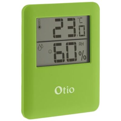Otio Thermomètre hygromètre magnétique LCD vert - Publicité Otio Thermomètre hygromètre magnétique LCD vert - Publicité