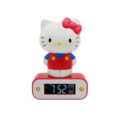 TEKNOFUN Licence Hello Kitty Réveil Lumineux Hello Kitty 17 cm 2 Modes d'éclairages Fonctionne avec 3 Piles AAA/Câble USB (Inclus) 811123 - Publicité TEKNOFUN Licence Hello Kitty Réveil Lumineux Hello Kitty 17 cm 2 Modes d'éclairages Fonctionne avec 3 Piles AAA/Câble USB (Inclus) 811123 - Publicité