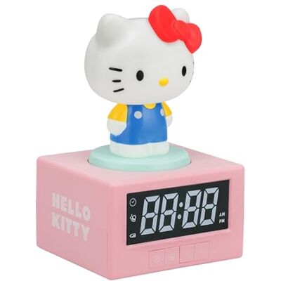 Paladone Hello Kitty Réveil numérique avec veilleuse et Musique Produit sous Licence Officielle Sanrio Décoration de Chambre pour Enfants, Adolescents et Adultes Fonctionne avec Piles Cadeau - Publicité Paladone Hello Kitty Réveil numérique avec veilleuse et Musique Produit sous Licence Officielle Sanrio Décoration de Chambre pour Enfants, Adolescents et Adultes Fonctionne avec Piles Cadeau - Publicité