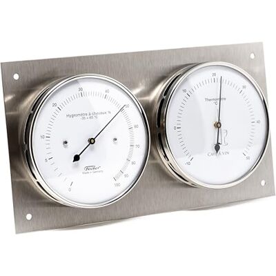 Fischer 140.01-100 Hygrothermometer de cave à vin hygromètre et thermomètre rectangulaire 240 x 130mm Made in Germany - Publicité Fischer 140.01-100 Hygrothermometer de cave à vin hygromètre et thermomètre rectangulaire 240 x 130mm Made in Germany - Publicité
