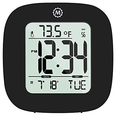 MARATHON Cl030058bk - Horloge - Taille compacte, Écran rétroéclairé, Température intérieure - Horloge - Publicité MARATHON Cl030058bk - Horloge - Taille compacte, Écran rétroéclairé, Température intérieure - Horloge - Publicité
