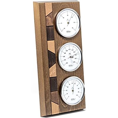 Fischer 9171-31, station météo, bois véritable, Made in Germany - Publicité Fischer 9171-31, station météo, bois véritable, Made in Germany - Publicité