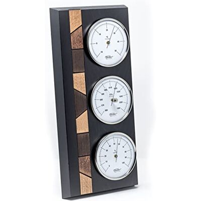 Fischer 9171-06, station météo, bois véritable, Made in Germany - Publicité Fischer 9171-06, station météo, bois véritable, Made in Germany - Publicité