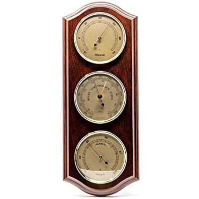 Fischer 9176-22, station météo, bois véritable, Made in Germany - Publicité Fischer 9176-22, station météo, bois véritable, Made in Germany - Publicité