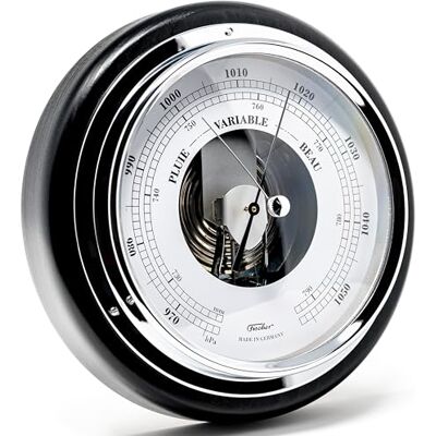 Fischer 1434B-06-100 Baromètre intérieur 170mm manomètre avec boîtier en bois naturel noir fabriqué en Allemagne - Publicité Fischer 1434B-06-100 Baromètre intérieur 170mm manomètre avec boîtier en bois naturel noir fabriqué en Allemagne - Publicité