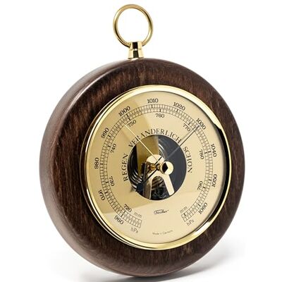 Fischer 1366R-12 baromètre, bois véritable, diamètre 140 mm - Publicité Fischer 1366R-12 baromètre, bois véritable, diamètre 140 mm - Publicité