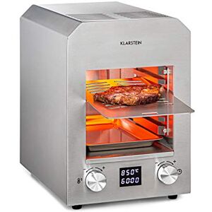 KLARSTEIN Hannibal gril haute température, gril d'intérieur, puissance 2200 W, température 200-850 °C, élément chauffant infrarouge, système CharForce, surface 18,5x30cm, écran LED, minuterie argent - Publicité KLARSTEIN Hannibal gril haute température, gril d'intérieur, puissance 2200 W, température 200-850 °C, élément chauffant infrarouge, système CharForce, surface 18,5x30cm, écran LED, minuterie argent - Publicité