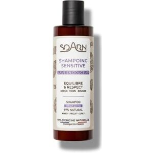 Soarn – Shampoing – 250ml – Cheveux crépus, frisés, bouclés – Shampoing Fortifiant Sans Sulfate – 92% d'origine naturelle – sans parfum - Publicité Soarn – Shampoing – 250ml – Cheveux crépus, frisés, bouclés – Shampoing Fortifiant Sans Sulfate – 92% d'origine naturelle – sans parfum - Publicité