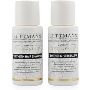 LUTTMANN Synthetik Hair Lot de 2 flacons de soin pour perruques et perruques Shampoing et baume – Nettoyage doux pour cheveux synthétiques – Spécialement conçu pour les postiches et perruques (2 x 50 - Publicité LUTTMANN Synthetik Hair Lot de 2 flacons de soin pour perruques et perruques Shampoing et baume – Nettoyage doux pour cheveux synthétiques – Spécialement conçu pour les postiches et perruques (2 x 50 - Publicité