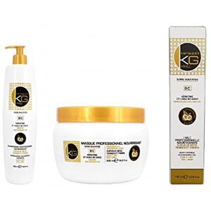 KeraGold PRO – Pack Trio Sans Sulfates – Gamme BC – Shampoing 500ml + Masque 500ml + Sérum 100ml – Kératine & Huile de Coco – Nutrition, Souplesse & Brillance - Publicité KeraGold PRO – Pack Trio Sans Sulfates – Gamme BC – Shampoing 500ml + Masque 500ml + Sérum 100ml – Kératine & Huile de Coco – Nutrition, Souplesse & Brillance - Publicité