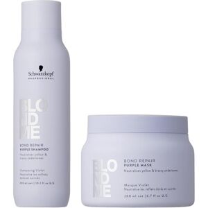 Schwarzkopf Professional BLONDME Routine Déjaunissante Bond Repair Purple Mask 200ml + Shampoing Repair Purple 300ml Duo - Publicité Schwarzkopf Professional BLONDME Routine Déjaunissante Bond Repair Purple Mask 200ml + Shampoing Repair Purple 300ml Duo - Publicité