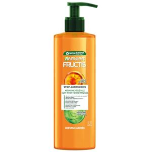 Garnier Fructis Soin Stop Agressions Soin 10 en 1- Enrichi à l'huile de Marula et en Kératine Cheveux abîmés Sans rinçage 400ml - Publicité Garnier Fructis Soin Stop Agressions Soin 10 en 1- Enrichi à l'huile de Marula et en Kératine Cheveux abîmés Sans rinçage 400ml - Publicité
