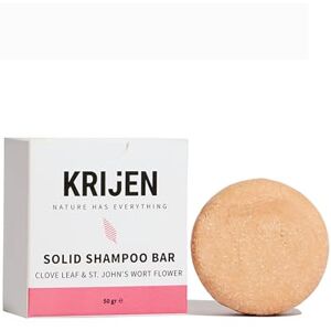 Krijen Shampooing Vegan à l'huile de girofle, huile de millepertuis & argile rose Pour cheveux mixtes gras et squameux Hydratant, anti-chute, fait main, agit à l'eau dure 50 g - Publicité Krijen Shampooing Vegan à l'huile de girofle, huile de millepertuis & argile rose Pour cheveux mixtes gras et squameux Hydratant, anti-chute, fait main, agit à l'eau dure 50 g - Publicité