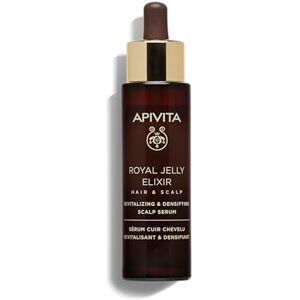 Apivita Royal Jelly Elixir Sérum revitalisant et densifiant pour cuir chevelu avec Royal Jelly-CR breveté et acides aminés naturels de soie – Il augmente la densité des cheveux, tout en renforçant les - Publicité Apivita Royal Jelly Elixir Sérum revitalisant et densifiant pour cuir chevelu avec Royal Jelly-CR breveté et acides aminés naturels de soie – Il augmente la densité des cheveux, tout en renforçant les - Publicité