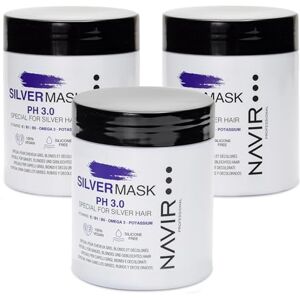 Navir Profesional NAVIR Professionnel Masque Silver 750ml Traitement anti-jaunissement pour cheveux blonds, gris et décolorés - Publicité Navir Profesional NAVIR Professionnel Masque Silver 750ml Traitement anti-jaunissement pour cheveux blonds, gris et décolorés - Publicité