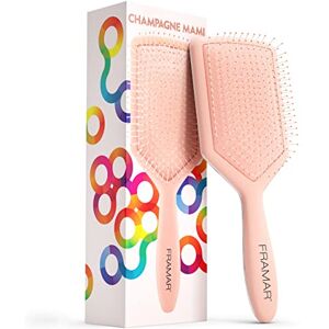 FRAMAR Brosse Demelante Cheveux Bouclés Brosse Cheveux Bouclés, Brosse Cheveux Demelante Professionnel, brosses à cheveux, brosse cheveux enfant fille Champagne - Publicité FRAMAR Brosse Demelante Cheveux Bouclés Brosse Cheveux Bouclés, Brosse Cheveux Demelante Professionnel, brosses à cheveux, brosse cheveux enfant fille Champagne - Publicité