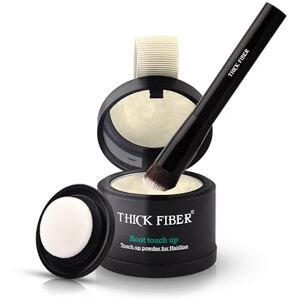 THICK FIBER Root Touch Up & Hairline Poudre avec pinceau 4 g – Couvre les racines grises et les cheveux clairsemés – Résistant à la transpiration et à l'eau – Correcteur de cheveux pour taches chauves - Publicité THICK FIBER Root Touch Up & Hairline Poudre avec pinceau 4 g – Couvre les racines grises et les cheveux clairsemés – Résistant à la transpiration et à l'eau – Correcteur de cheveux pour taches chauves - Publicité