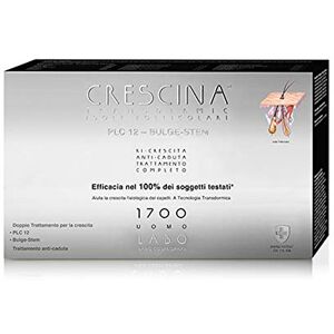 CRESCINA LABO  Traitement Complet Transdermic Îles Folliculaires PLC12 BULGE STEM Antichute Forte Re-Growth Cheveux 1700 Homme 40 (14+14+12) Ampoules - Publicité