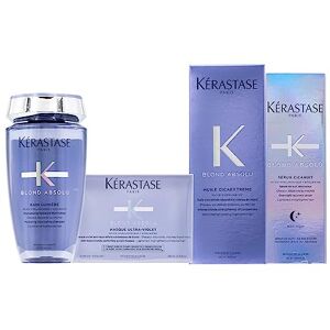 KERASTASE Blond Absolu Bain Lumiere 250ml Cicaextreme Mask 200ml Huile Cicaextreme 100ml Cicanuit 90 - Publicité