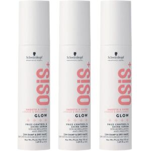 Schwarzkopf Professional OSiS Glow Sérum Anti Frisottis Brillance Sans Silicone Protection Thermique Pour Cheveux Ternes Rêches Facilite Le Coiffage Léger 50 ml lot de 3 - Publicité Schwarzkopf Professional OSiS Glow Sérum Anti Frisottis Brillance Sans Silicone Protection Thermique Pour Cheveux Ternes Rêches Facilite Le Coiffage Léger 50 ml lot de 3 - Publicité
