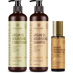 MagiForet Kit soins quotidiens nourrissants huile d’argan , shampooing 500ml + après-shampooing 500ml +sérum 100ml, sans sulfate ni paraben, doux & lisse, doux pour les cheveux crépus frisés colorés - Publicité MagiForet Kit soins quotidiens nourrissants huile d’argan , shampooing 500ml + après-shampooing 500ml +sérum 100ml, sans sulfate ni paraben, doux & lisse, doux pour les cheveux crépus frisés colorés - Publicité
