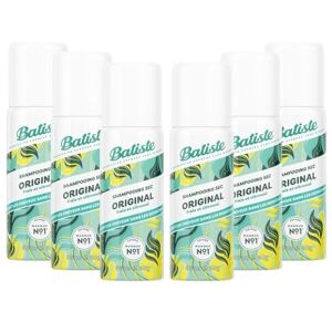 Batiste Shampooing Sec Original Rafraîchit durablement les cheveux et apporte du volume- Parfum Citronné Lot de 6x50ml - Publicité Batiste Shampooing Sec Original Rafraîchit durablement les cheveux et apporte du volume- Parfum Citronné Lot de 6x50ml - Publicité