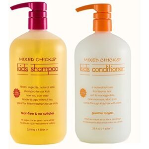 Mixed Chicks Kids Cleanse & Conditionner (shampooing et après-shampoing grande taille) Lot duo de 1 litre - Publicité Mixed Chicks Kids Cleanse & Conditionner (shampooing et après-shampoing grande taille) Lot duo de 1 litre - Publicité