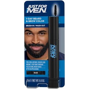 JUST FOR MEN Coloration homme Instantané Barbe et Sourcils Blancs, Couleur Temporaire Pour un Look Plus Plein et Défini jusqu'à 30 Applications, Noir - Publicité JUST FOR MEN Coloration homme Instantané Barbe et Sourcils Blancs, Couleur Temporaire Pour un Look Plus Plein et Défini jusqu'à 30 Applications, Noir - Publicité