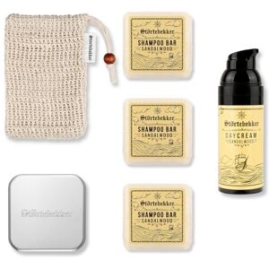 Störtebekker Shaving Accessories Störtebekker Kit de routine de douche – Shampooing solide x 3, sachets en sisal, boîte à savon en aluminium + crème de jour gratuite – Kit de barre de shampoing pour cheveux et corps (Sandalwood) - Publicité Störtebekker Shaving Accessories Störtebekker Kit de routine de douche – Shampooing solide x 3, sachets en sisal, boîte à savon en aluminium + crème de jour gratuite – Kit de barre de shampoing pour cheveux et corps (Sandalwood) - Publicité