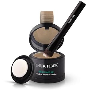 THICK FIBER Root Touch Up & Hairline Poudre avec pinceau 4 g – Couvre les racines grises et les cheveux clairsemés – Résistant à la transpiration et à l'eau – Correcteur de cheveux pour taches chauves - Publicité THICK FIBER Root Touch Up & Hairline Poudre avec pinceau 4 g – Couvre les racines grises et les cheveux clairsemés – Résistant à la transpiration et à l'eau – Correcteur de cheveux pour taches chauves - Publicité